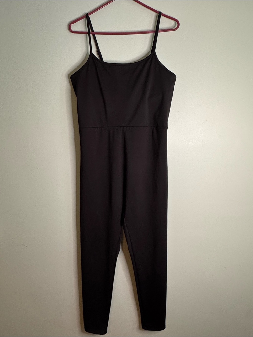 No Boundaries Black Spaghetti-Strap Slim Jumpsuit (L)